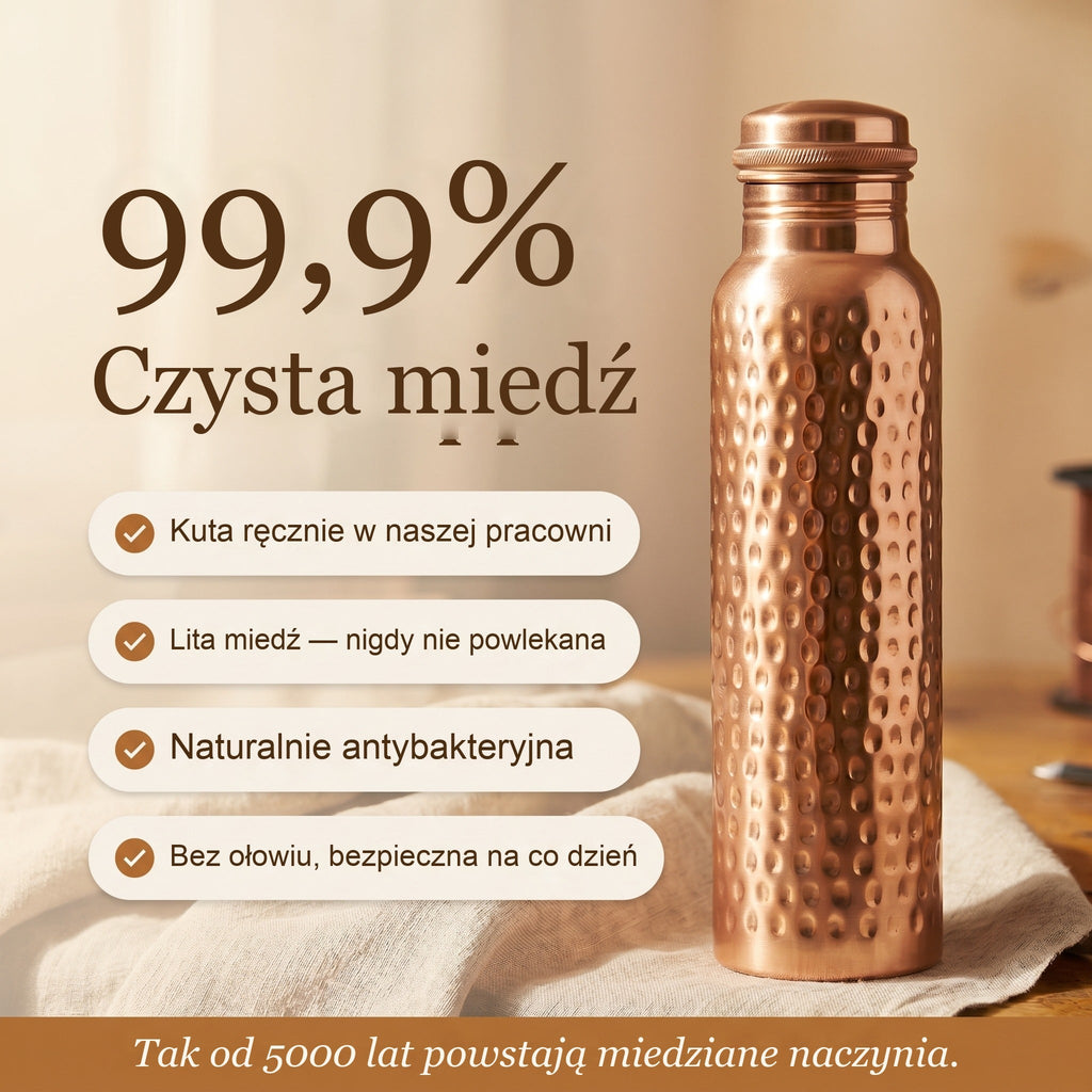 Butelka z Czystej Miedzi