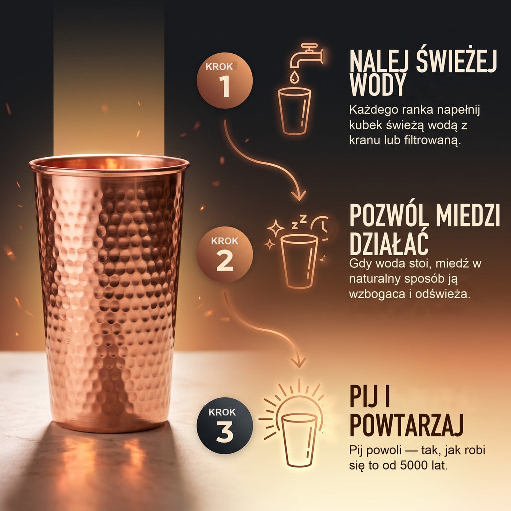 Kubek z Czystej Miedzi