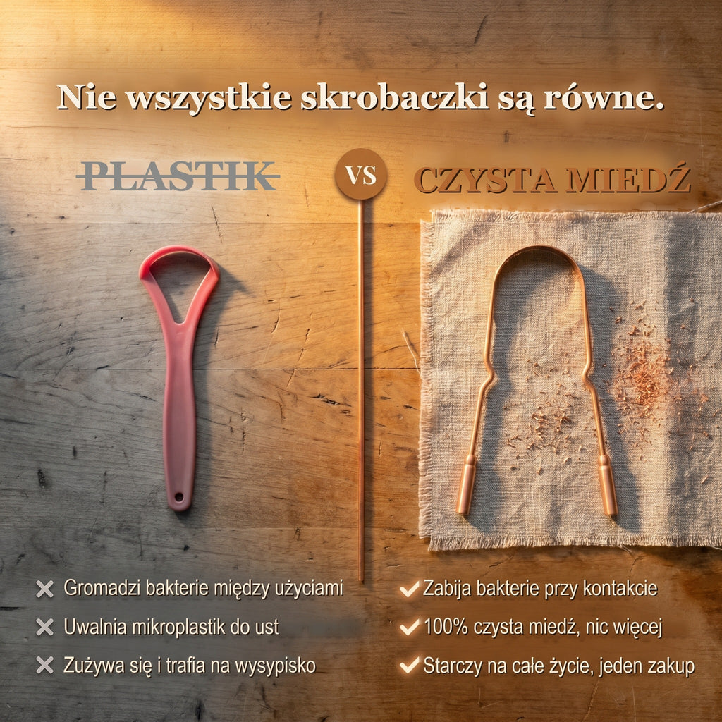 Skrobaczka do Języka z Czystej Miedzi