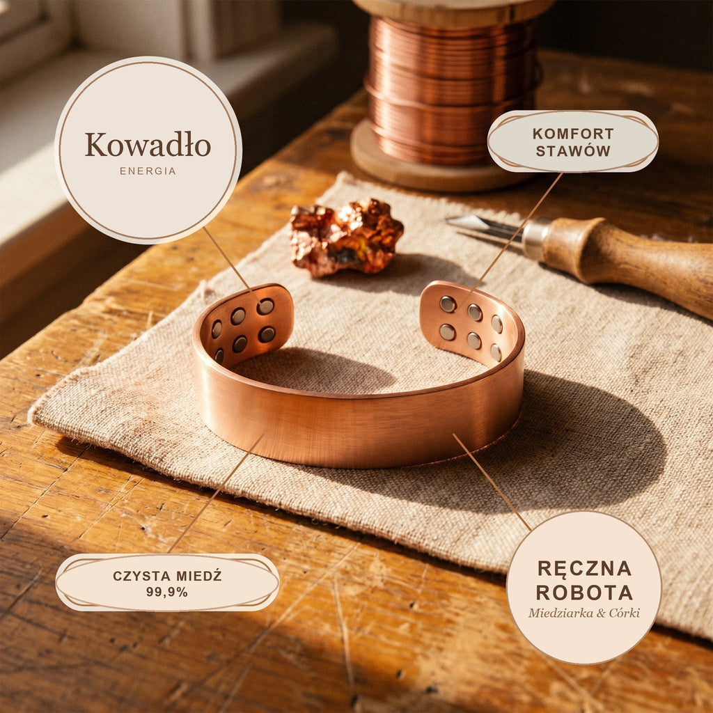 Bransoletka Miedziana Kowadło