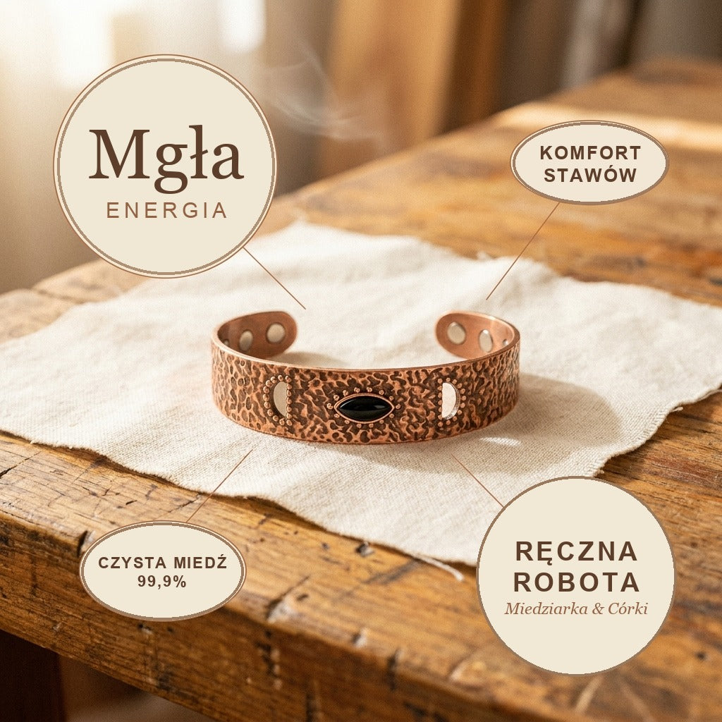 Bransoletka Miedziana Mgła