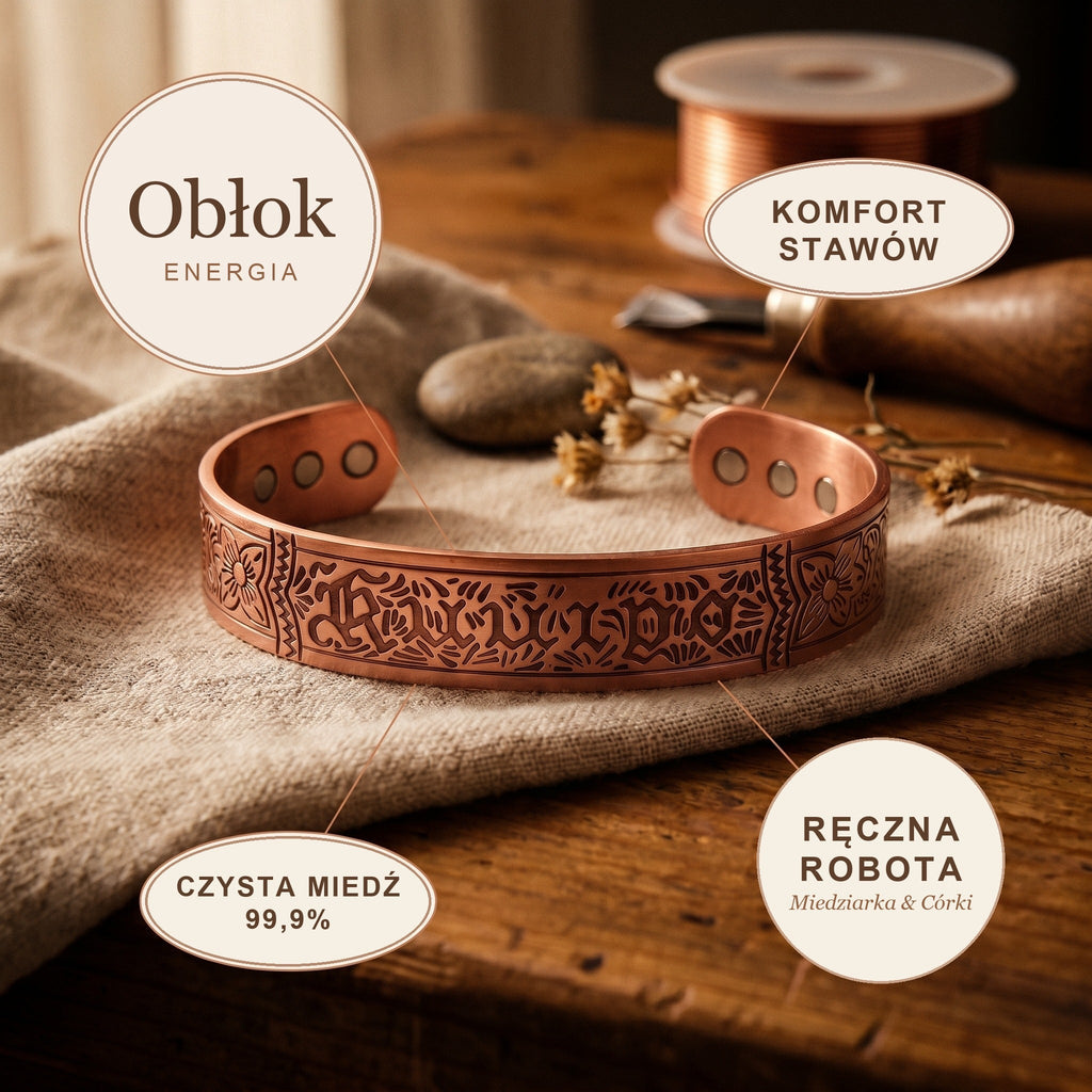 Bransoletka Miedziana Obłok