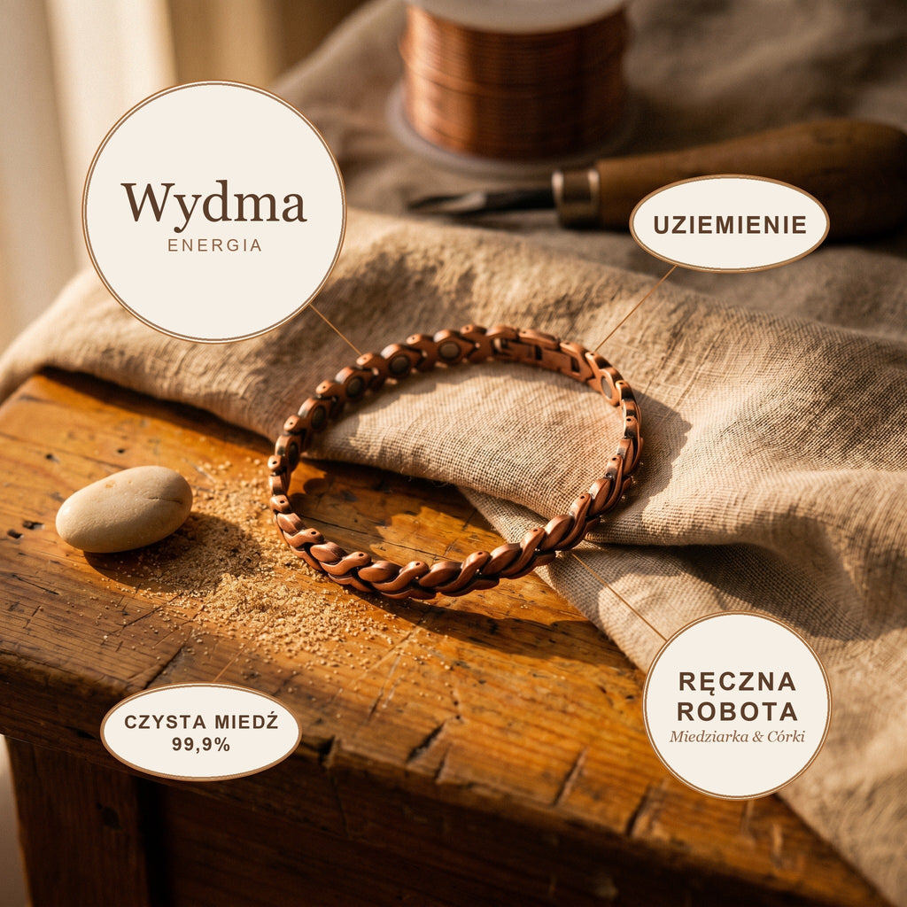 Bransoletka na Kostkę Miedziana Wydma