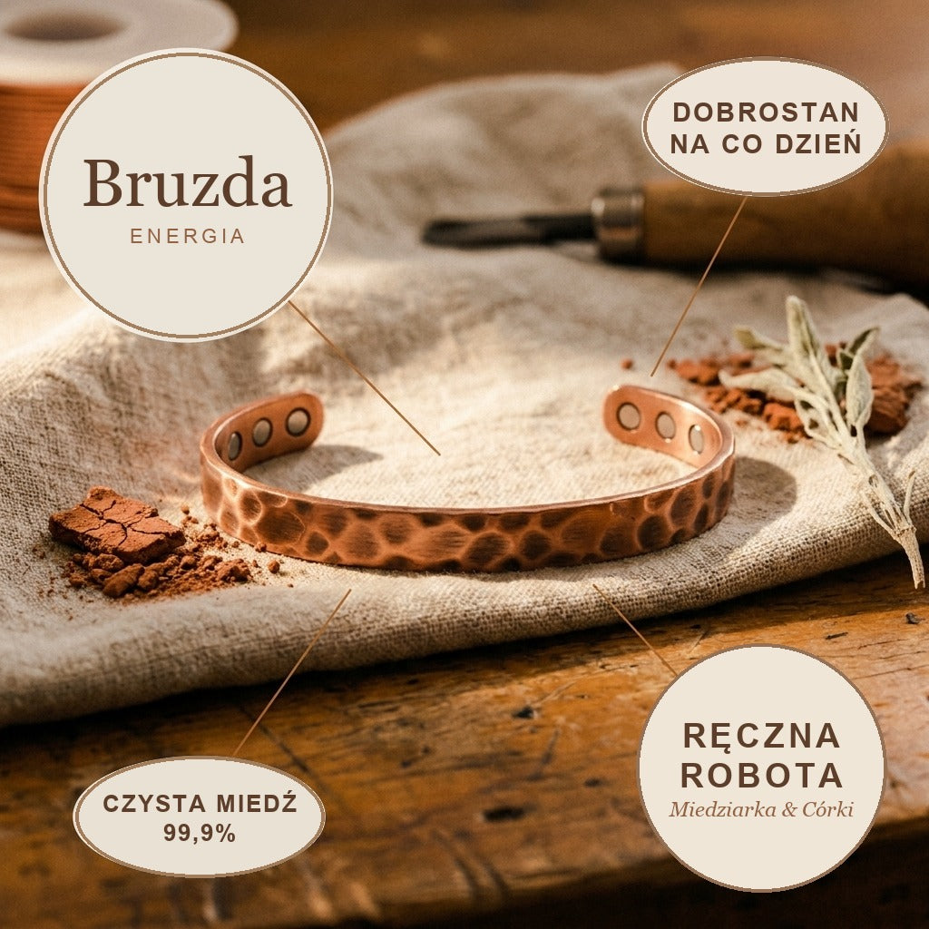 Bransoletka Miedziana Bruzda