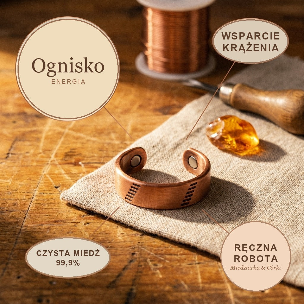 Pierścionek Miedziany Ognisko