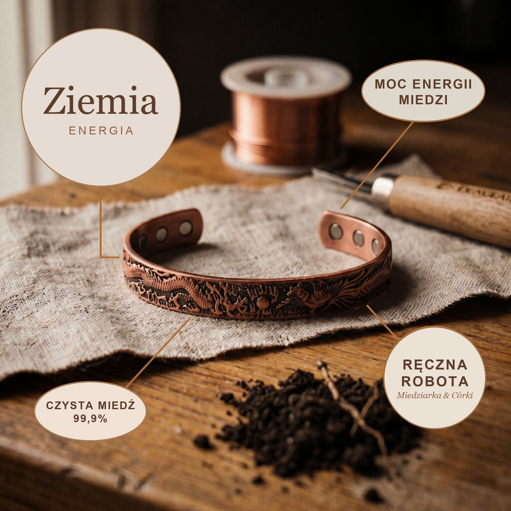 Bransoletka Miedziana Ziemia