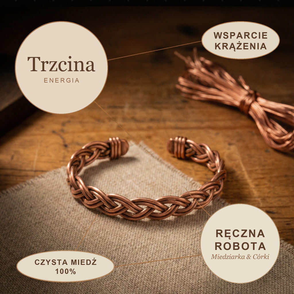 Bransoletka na Kostkę Miedziana Trzcina
