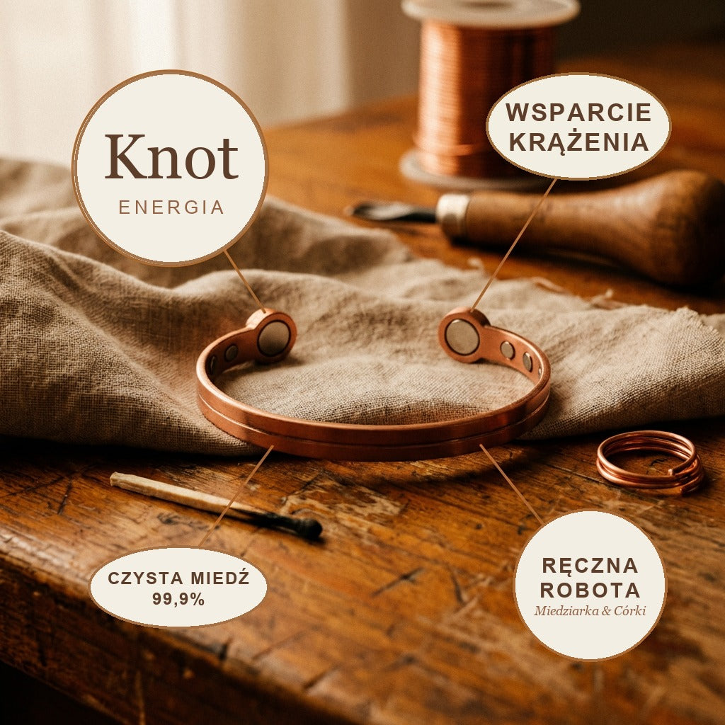 Bransoletka Miedziana Knot