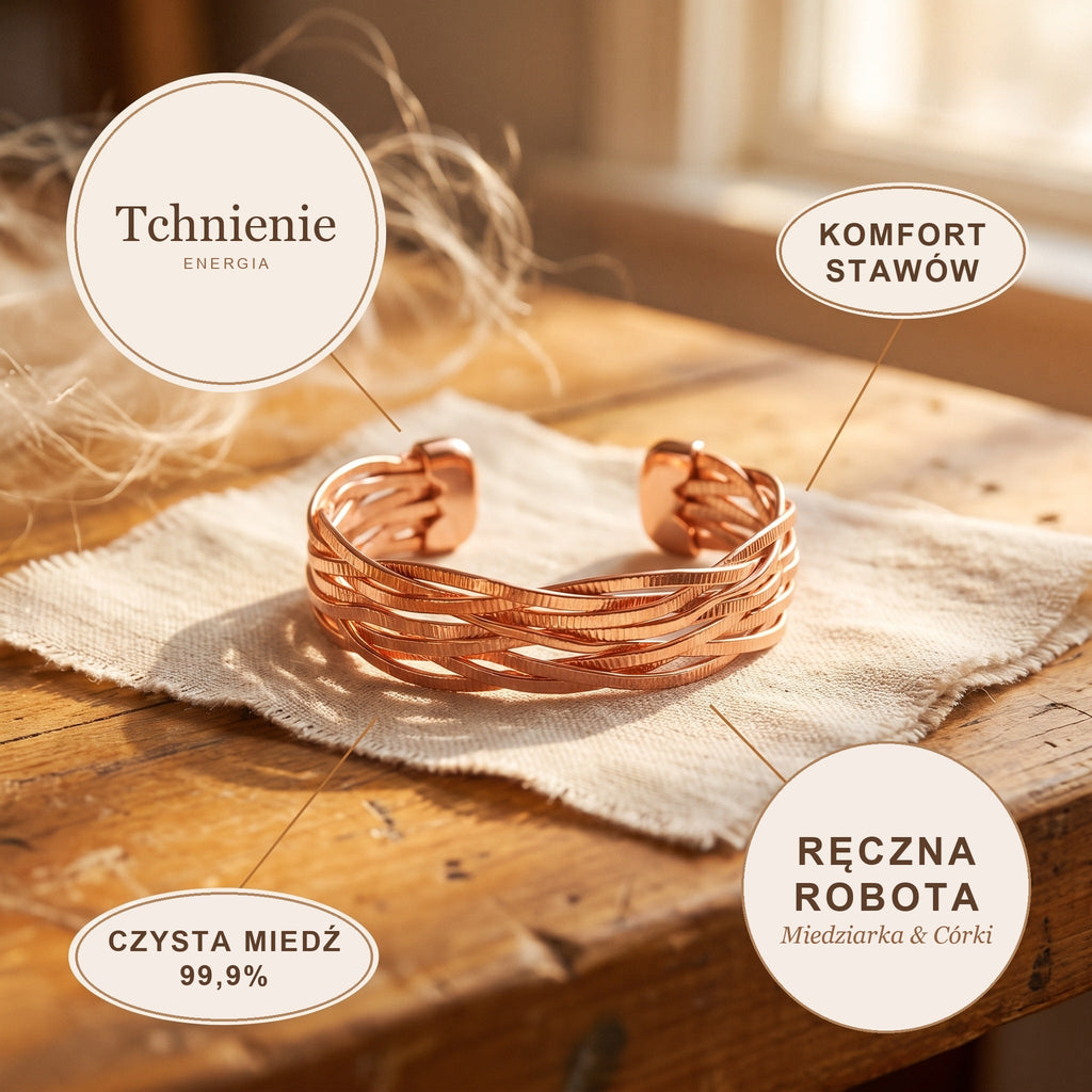 Bransoletka Miedziana Tchnienie